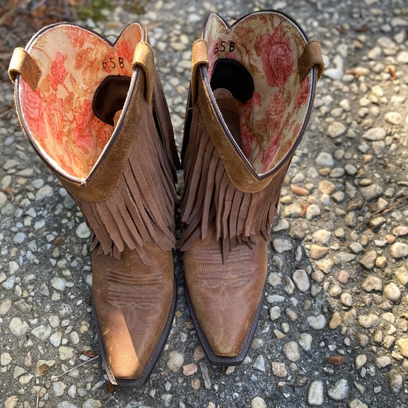 Ariat Cowgirl Boots w/ Fringe - Picture 2 of 4